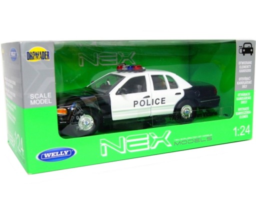 МОДЕЛЬ FORD CROWN VICTORIA POLICE МЕТАЛЛ ВЕЛЛИ 1:24