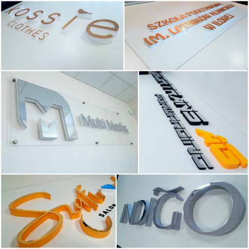 Креативный ЛОГОТИП 3D буквы Plexi Styrodur Знаки