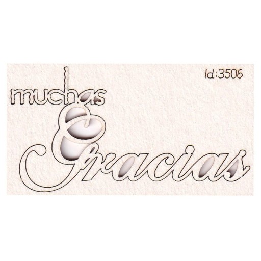 КАРТОННЫЕ скрапки с надписью Muchas Gracias