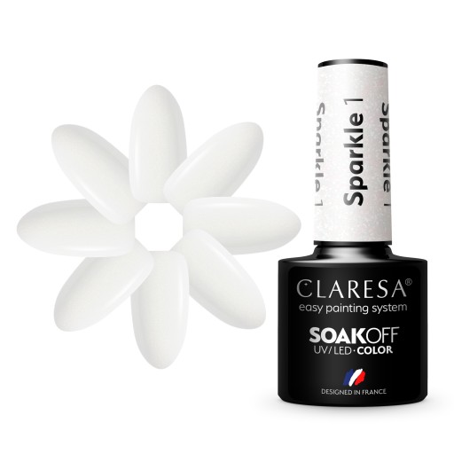 CLARESA HYBRID ЛАКИ С БЛЕСКАМИ 5 мл ИСКРА 1