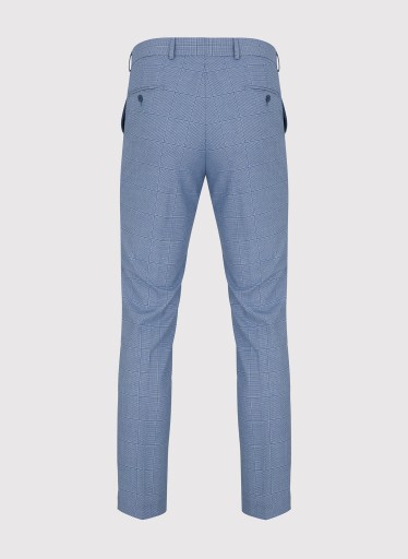 Niebieskie spodnie garniturowe w kratę Pako Lorente 182/104