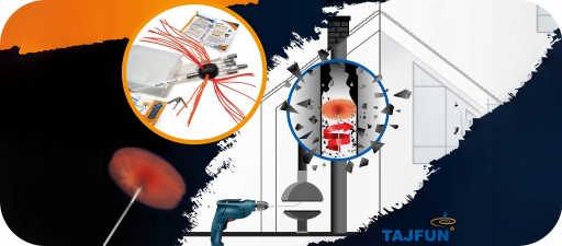 Набор щеток для чистки дымохода для чистки дрели Tajfun 6 м