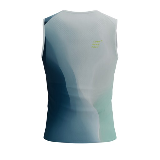 Футболка для бега COMPRESSPORT PERFORMANCE TANK синий ниагара L