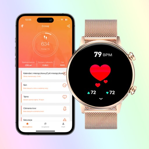 SMARTWATCH ENTER PL MENU СЕТКА из РОЗОВОГО ЗОЛОТА + РЕМЕНЬ