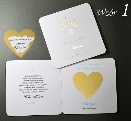 Prośba Pytanie dla Matki Chrzestnej - Zostaniesz Chrzestną PERSONALIZOWANA