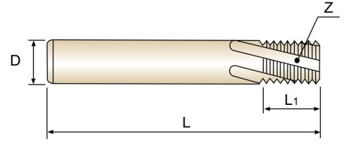 Резьбофреза M6 60HRC VHM