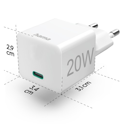 Зарядное устройство для Iphone HAMA 20W 3A 201650 USB TYPE C 3.0/2.0 QC Qualcomm