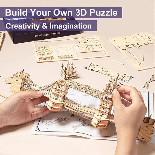 3D Пазл Деревянная Модель БАШЕННЫЙ МОСТ