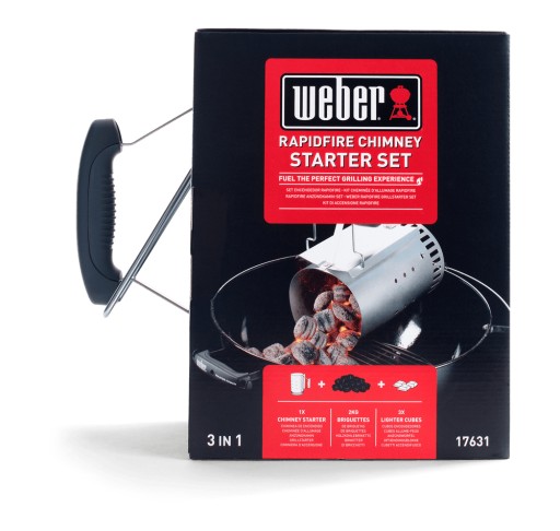 Комплект освещения Weber - дымоход, брикет, растопка