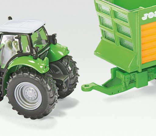 1848-SIKU TRAKTOR Z PRZYCZEPĄ I CYSTERNĄ METAL+ PLASTIK SKALA:1:87 WIEK:3+
