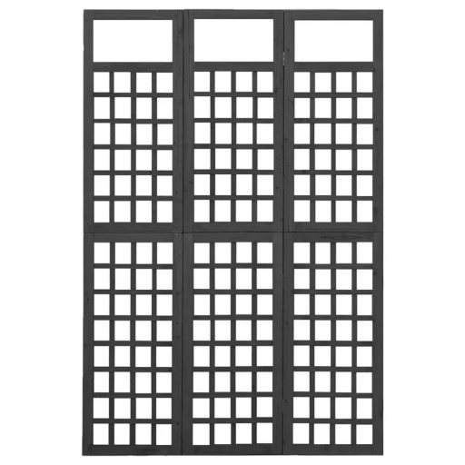 vidaXL Комнатный ширм, 3-панельный/на решетке, еловое дерево, 121x180 см
