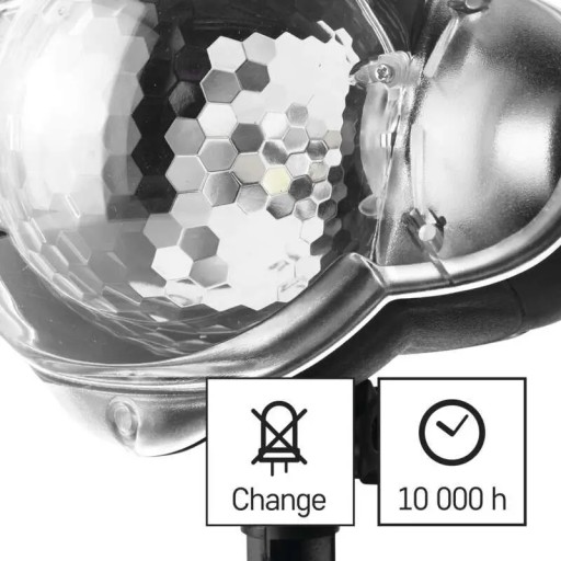 Projektor LED gwiazdki zimna biel + ciepła biel