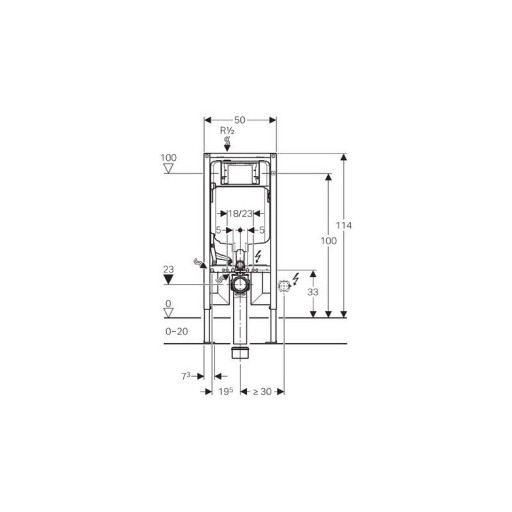 Монтажная рамка Geberit Duofix SIGMA 8см 114 48h