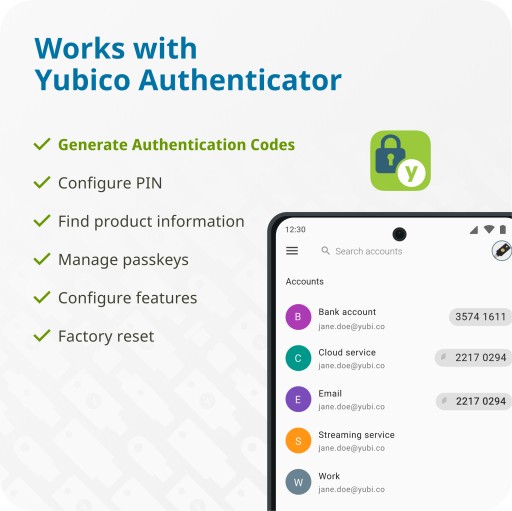 2 шт. защитного ключа YUBICO YubiKey 5 NFC