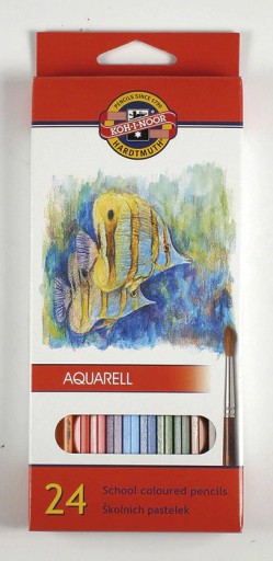 КАРАНДАШИ АКВАРЕЛЬНЫЕ MONDELUZ 24 ЦВЕТА. КОН 3718 РЫБА