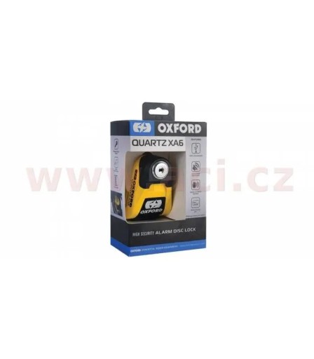 ЗАМОК ТОРМОЗНОГО ДИСКА OXFORD С СИГНАЛИЗАЦИЯМИ, МОДЕЛЬ QUARTZ XA6 PIN 6 мм