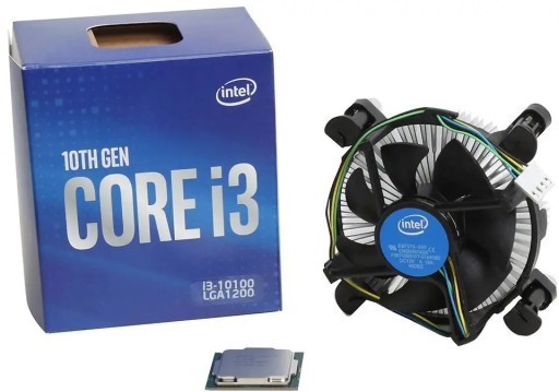 Процессор Intel i3-10100F 4 x 3,6 ГГц 10-го поколения.