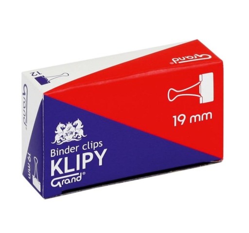KLIPSY KLIP BIUROWE GRAND 19 MM x 12 SZTUK x3 opak