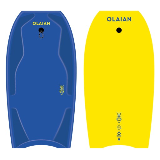 Deska bodyboard Olaian 100 z leashem na nadgarstek rozmiar 42