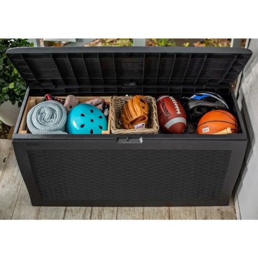 Keter Samoa Rattan Садовый ящик 270л антрацит