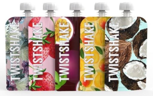 Twistshake Многоразовые пищевые пакетики Squeeze Bag Tubes 220 мл 5 шт.
