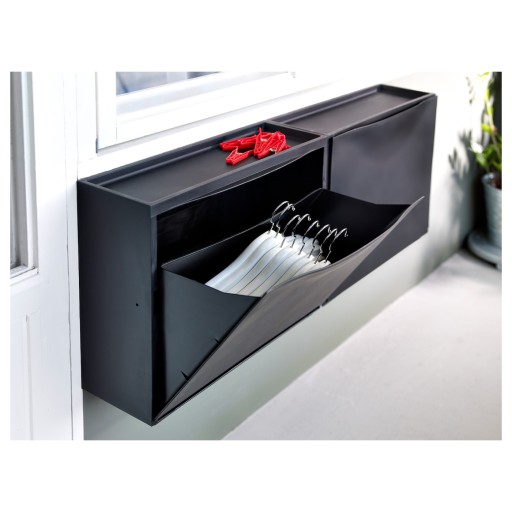 ШКАФ ДЛЯ ОБУВИ IKEA TRONES ЧЕРНЫЙ 1 ШТ. 52X18X39СМ
