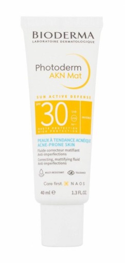Bioderma Photoderm AKN Mat 30 SPF солнцезащитный крем для лица 40 мл