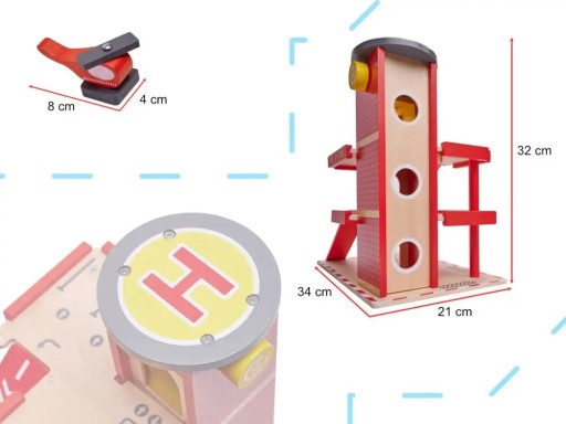 DREWNIANA REMIZA PARKING DLA AUTEK Z WINDĄ MONTESSORI