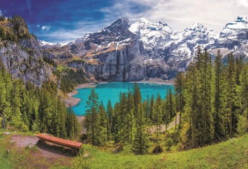 Пазл 1500 деталей Lake Oeschinen, Alps Trefl 26166