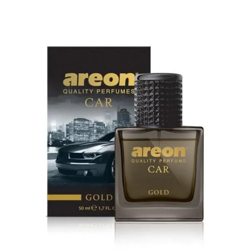 Освежитель воздуха для автомобиля Areon Gold парфюмерный аромат 50 мл