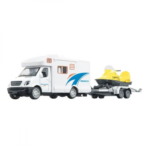 Metal World Camper и снегоход на прицепе