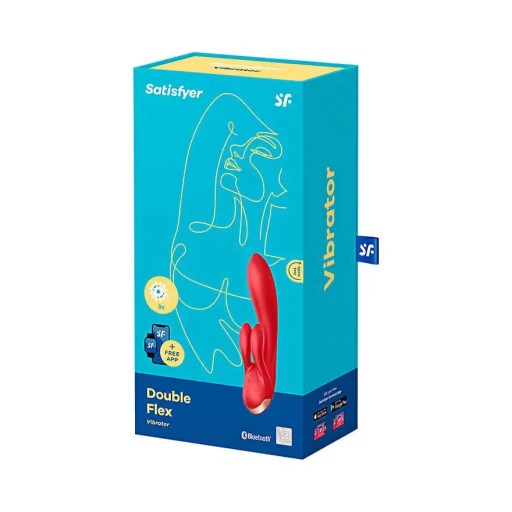 Satisfyer Double Flex Connect App Вибратор для точки G, 20 см, с 3 моторами