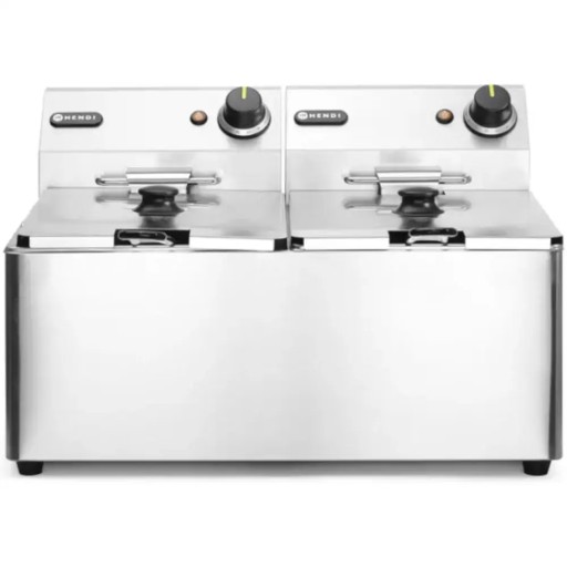 Двойная фритюрница Kitchen Line 7 кВт 230 В 2 x 8 л - Hendi 205