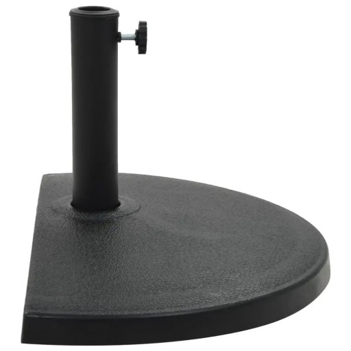 Podstawa na parasol ogrodowy, półokrągła, żywica, 15 kg, czarna