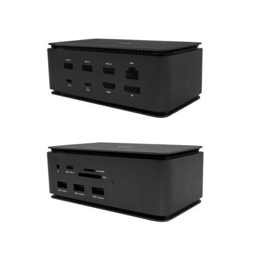 Док-станция USB4 Metal Dual 4K HDMI DP RJ-45 Thunderbolt 3 PD 80 Вт