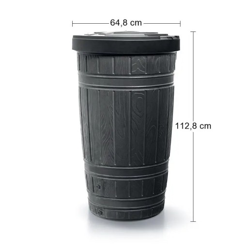 Резервуар для дождевой воды ЧЕРНЫЙ 265 л, бочка Woodcan