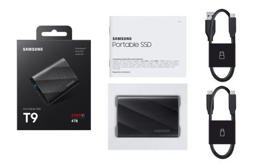 Портативный накопитель Samsung Portable SSD T9 4 ТБ, черный