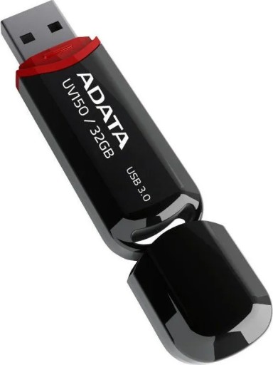 Флеш-накопитель ADATA 32 ГБ UV150 USB 3.0 90 МБ/с ЧЕРНЫЙ