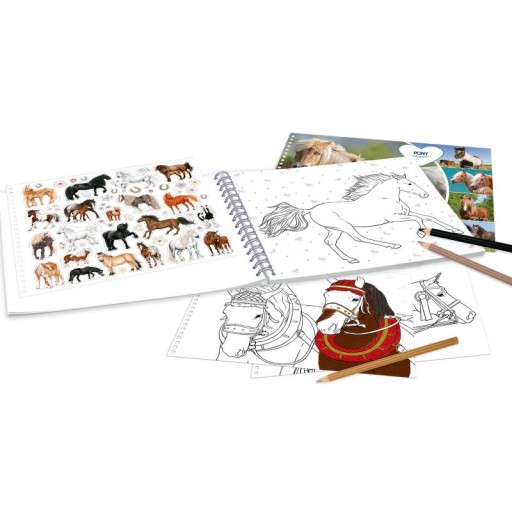 Топ-модель КНИГА-РАСКРАСКА МИСС МЕЛОДИ ЛОШАДЬ ЛОШАДИ наклейки