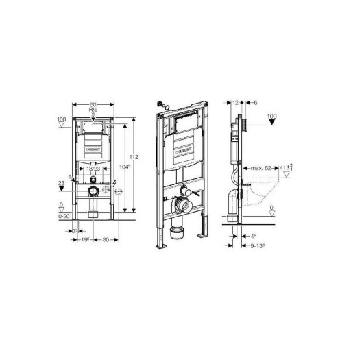 Монтажный элемент Geberit Duofix SIGMA 112 для унитаза