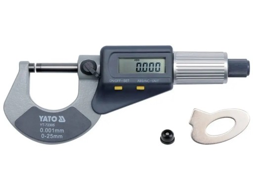 МИКРОМЕТР YATO 0-25 ММ ЦИФРОВОЙ ДИСПЛЕЙ YT-72305