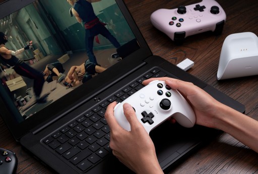 Pad 8BitDo Ultimate 80NA USB BL 2.4GHz DOCK Switch Windows White Biały