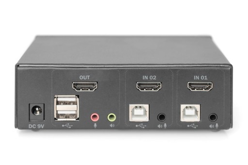 KVM-переключатель DIGITUS, 2 порта HDMI, 4K, 30 Гц