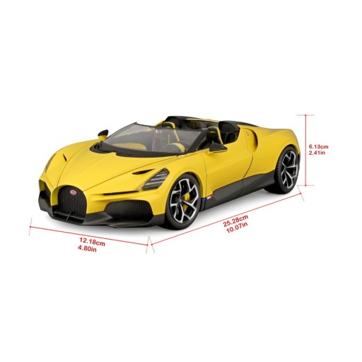 Bugatti Mistral W16 1 18 Bburago 18-11051 ЖЕЛТЫЙ СПОРТИВНЫЙ РОАДСТЕР