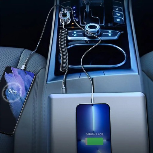 МОЩНОЕ БЫСТРОЕ ЗАРЯДНОЕ УСТРОЙСТВО USB/USB-C КАБЕЛЬ USB-C 55 Вт