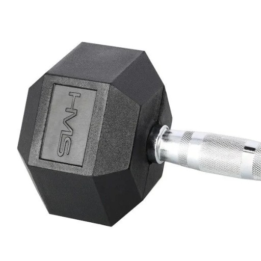 Гантель стальная прорезиненная Hex Pro, 16 кг.