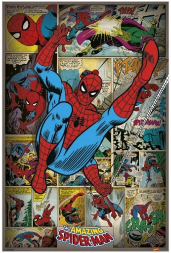 Постер с Человеком-Пауком из комиксов Marvel 61x91,5 см