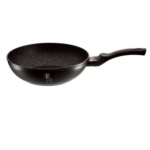 ГРАНИТНЫЙ ВОК 28см BERLINGERHAUS BLACK SILVER BH-1
