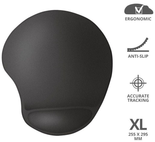 Bigfoot XL Gel, Black Mouse Pad
