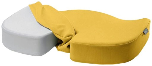 Ergo Cozy Leitz желтая ортопедическая подушка на стул + ножницы